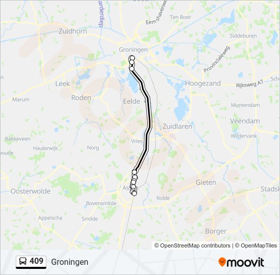 409 Bus Line Map