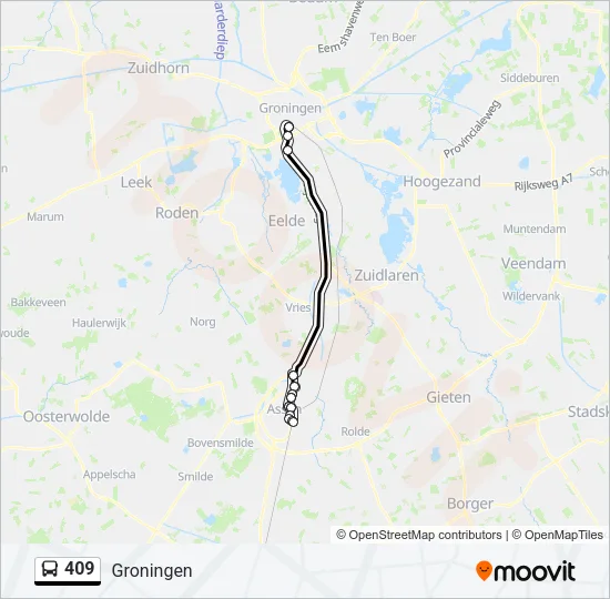 409 Bus Line Map