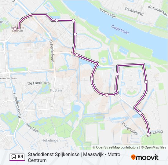 84 Bus Line Map