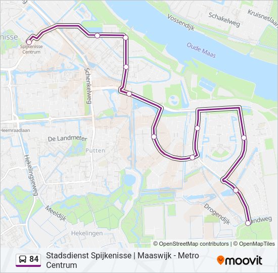 84 Bus Line Map
