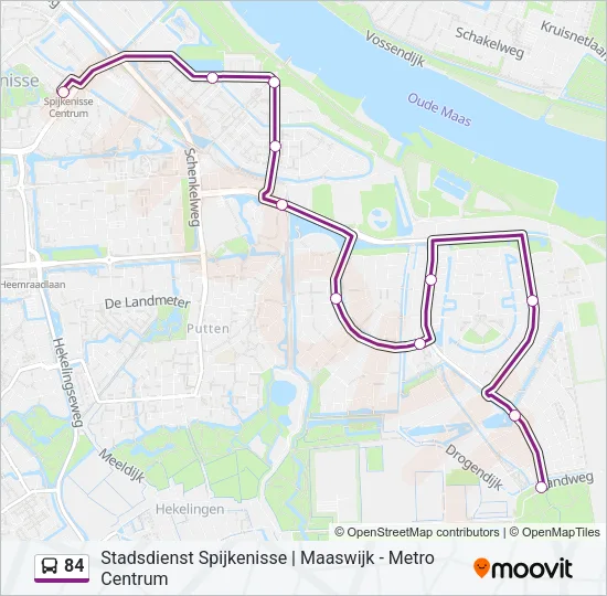 84 Bus Line Map
