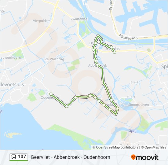 107 Bus Line Map