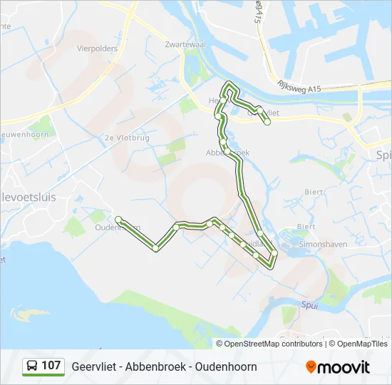 107 Bus Line Map