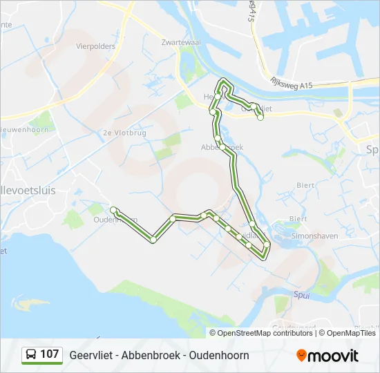 107 Bus Line Map