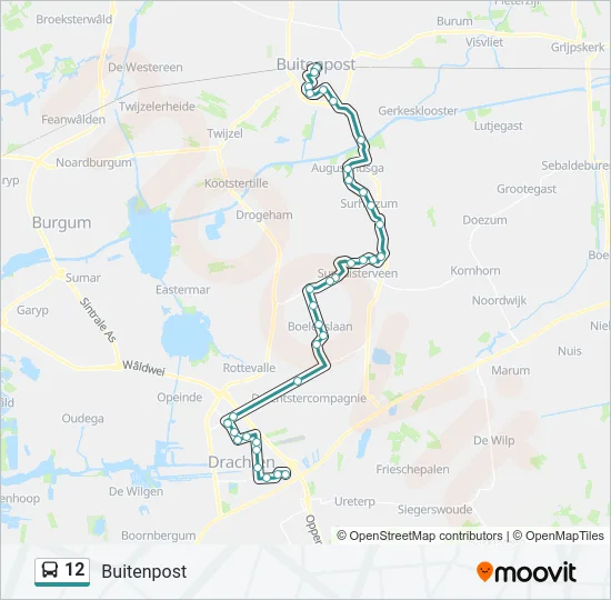 12 Bus Line Map