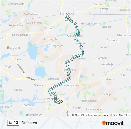 12 Bus Line Map
