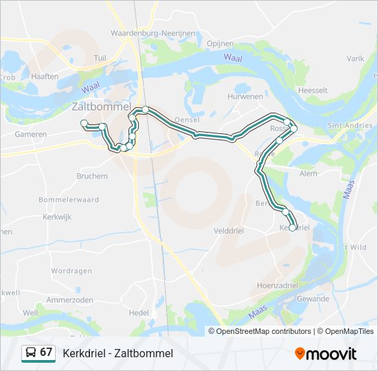 67 Bus Line Map