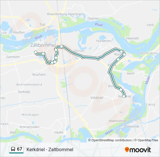 67 Bus Line Map
