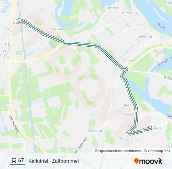 67 Bus Line Map
