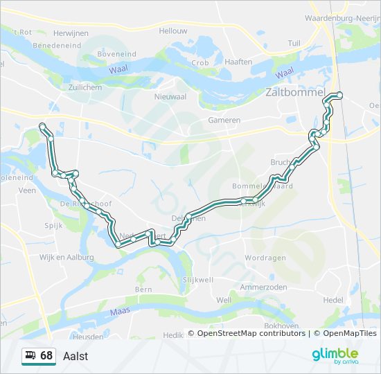 68 Bus Route Map 68 Route: Schedules, Stops & Maps - Aalst (Updated)
