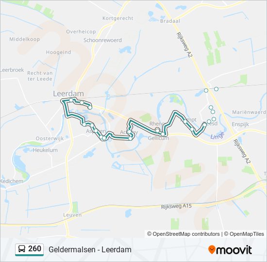 260 bus Line Map
