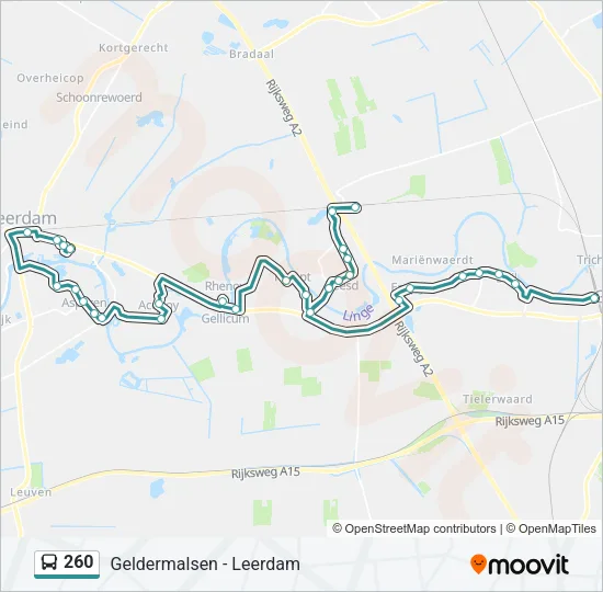 260 Bus Line Map