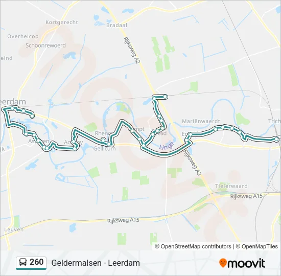 260 Bus Line Map