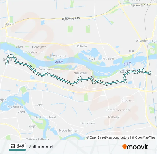 649 Bus Line Map