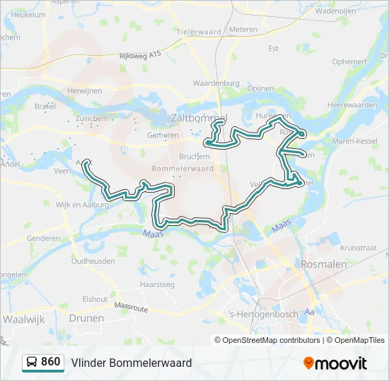 860 Bus Line Map
