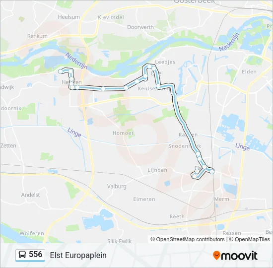 556 Bus Line Map