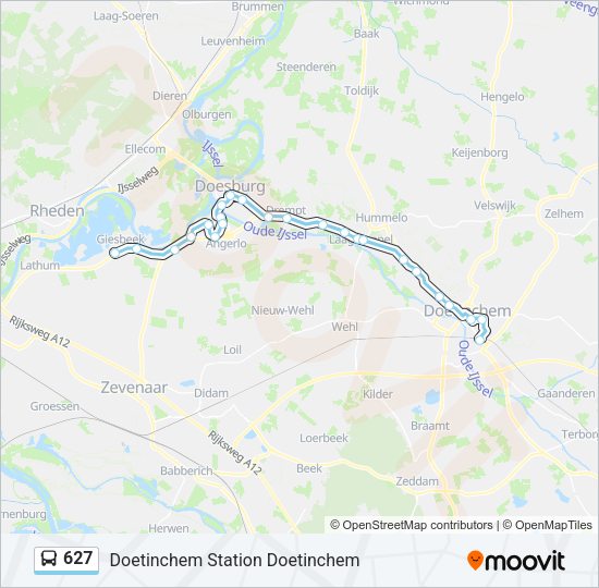 627 Bus Line Map