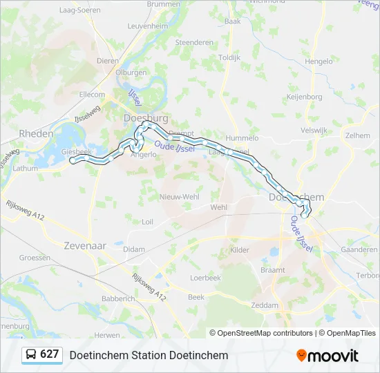 627 Bus Line Map