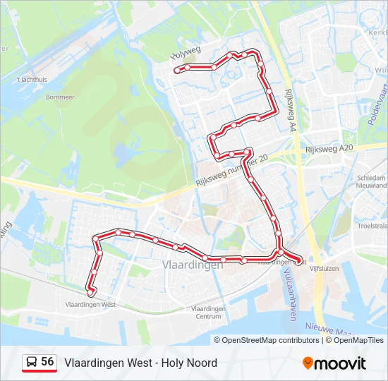 56 Bus Line Map