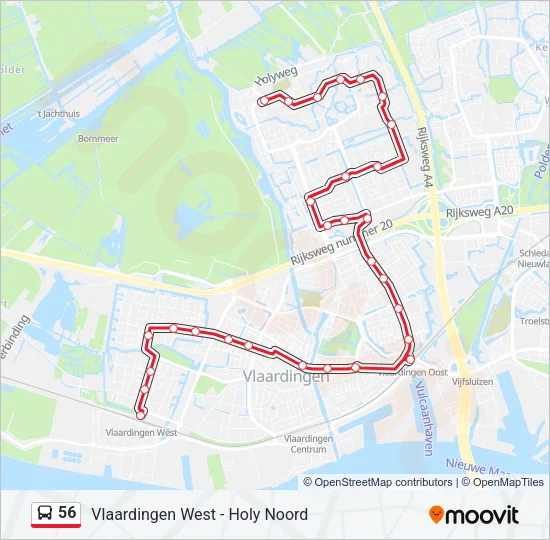 56 Bus Line Map