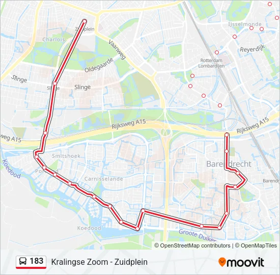 183 Bus Line Map