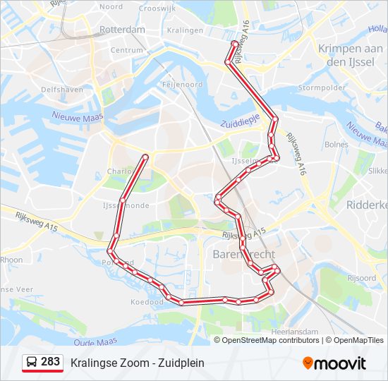 283 Route Schedules, Stops & Maps Kralingse Zoom (Updated)
