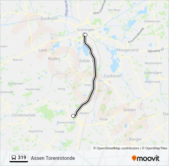 319 Bus Line Map