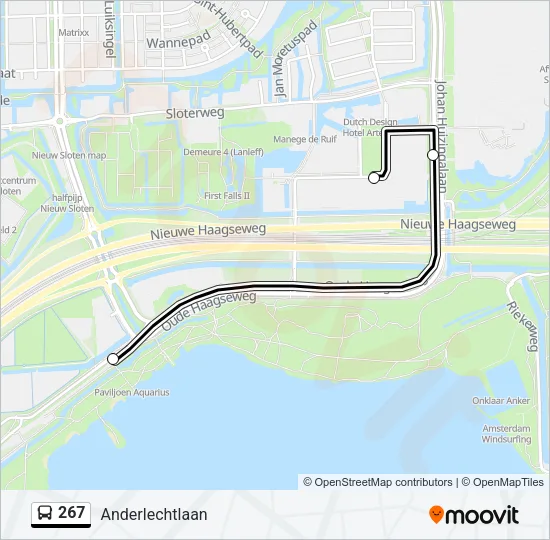 267 Bus Line Map