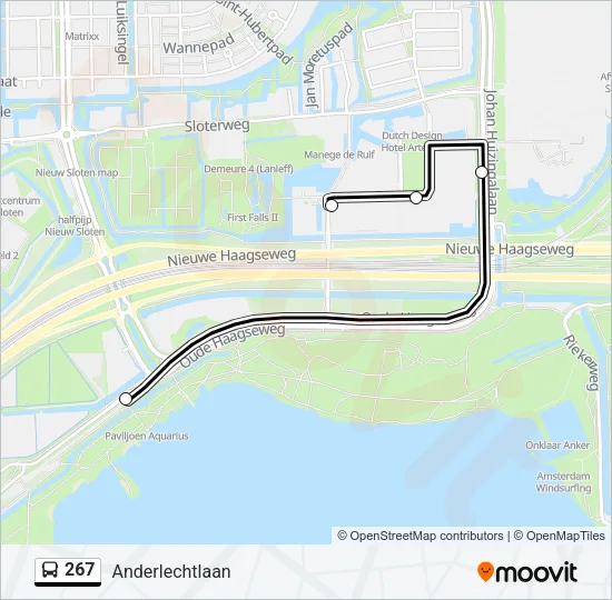267 Bus Line Map