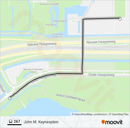 267 Bus Line Map