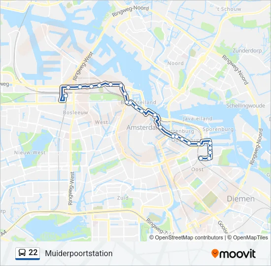 22 Bus Line Map