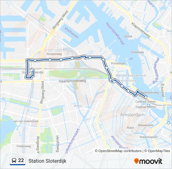 22 Bus Line Map