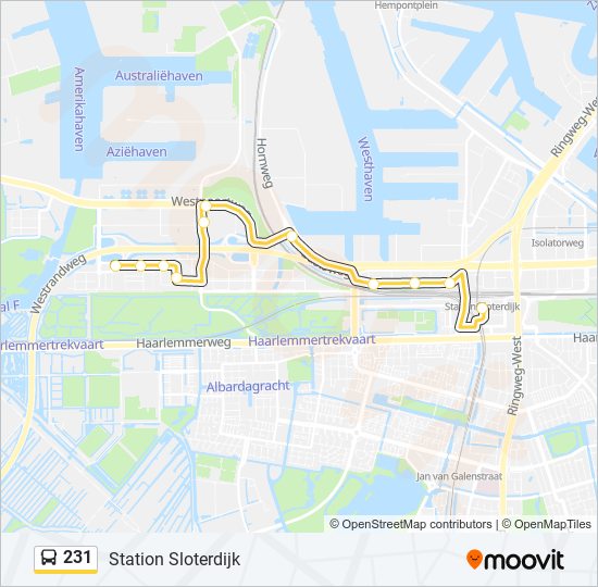 231 bus Line Map