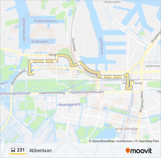 231 bus Line Map