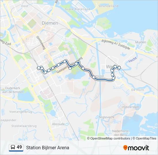 49 Bus Line Map