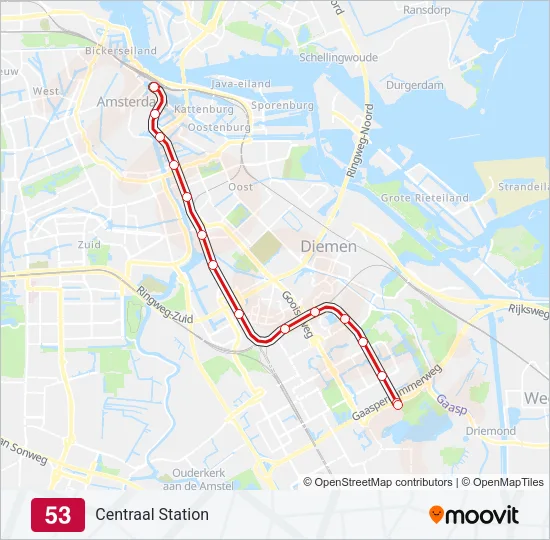53 Metro Line Map