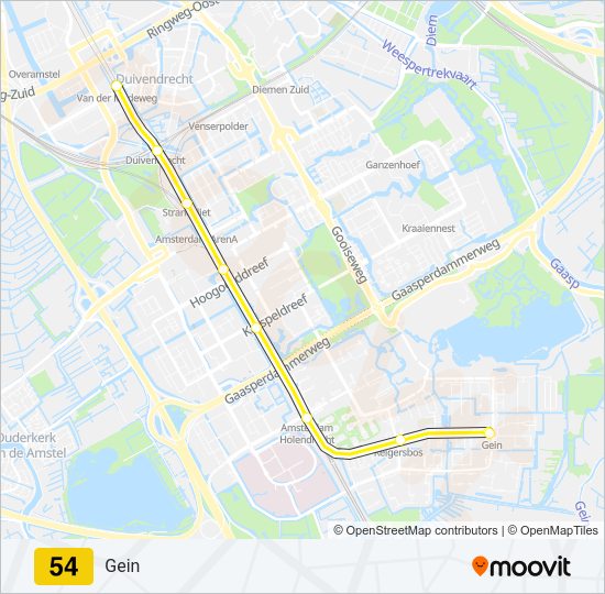 54 Metro Line Map