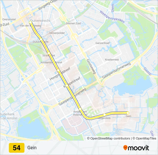 54 Metro Line Map