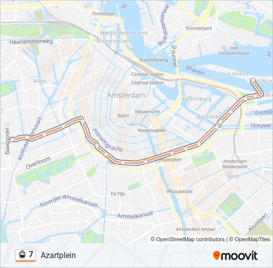 Verhuizer Elastisch schoonmaken 7 Route: dienstregelingen, haltes en kaarten - Azartplein