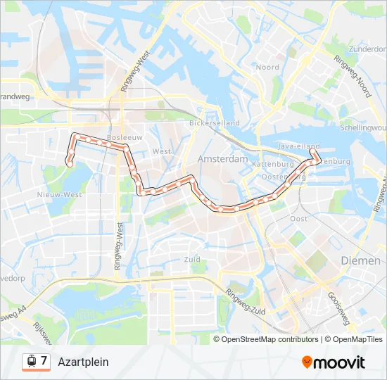 7 Light Rail Line Map
