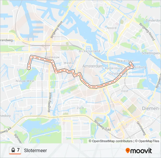 7 Light Rail Line Map