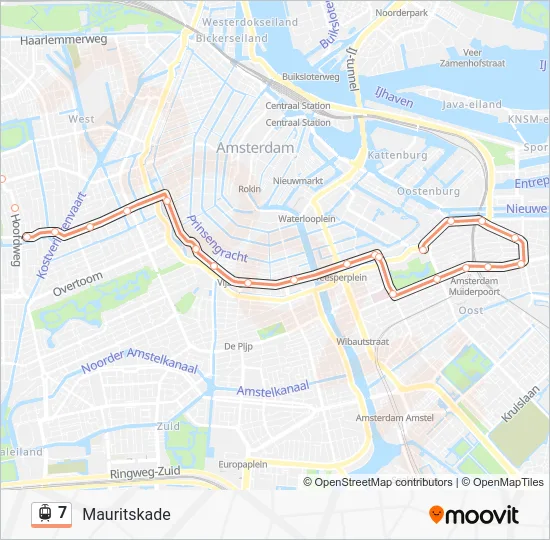 7 Light Rail Line Map
