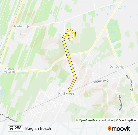 258 Bus Line Map