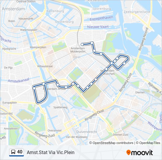 40 bus Line Map