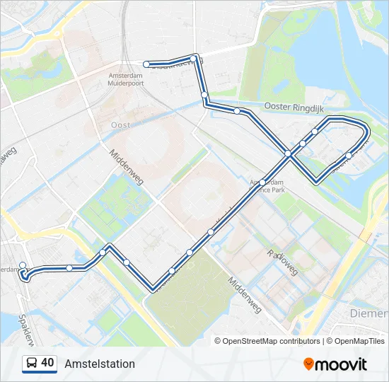 40 Bus Line Map