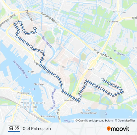 35 Bus Line Map