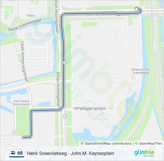 Route: dienstregelingen, haltes en kaarten Henk Sneevlietweg