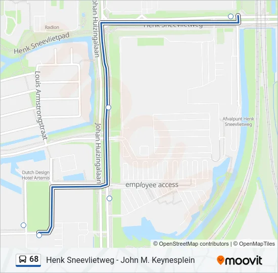 68 Bus Line Map