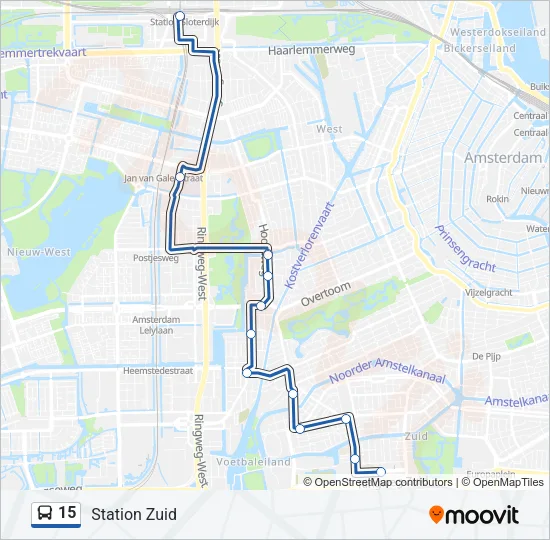 15 Bus Line Map