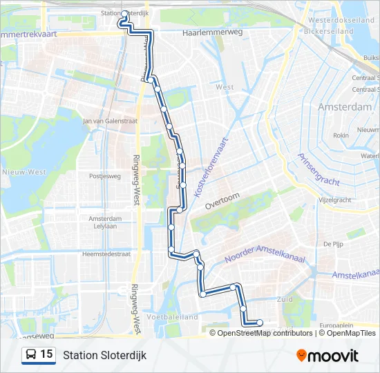 15 Bus Line Map